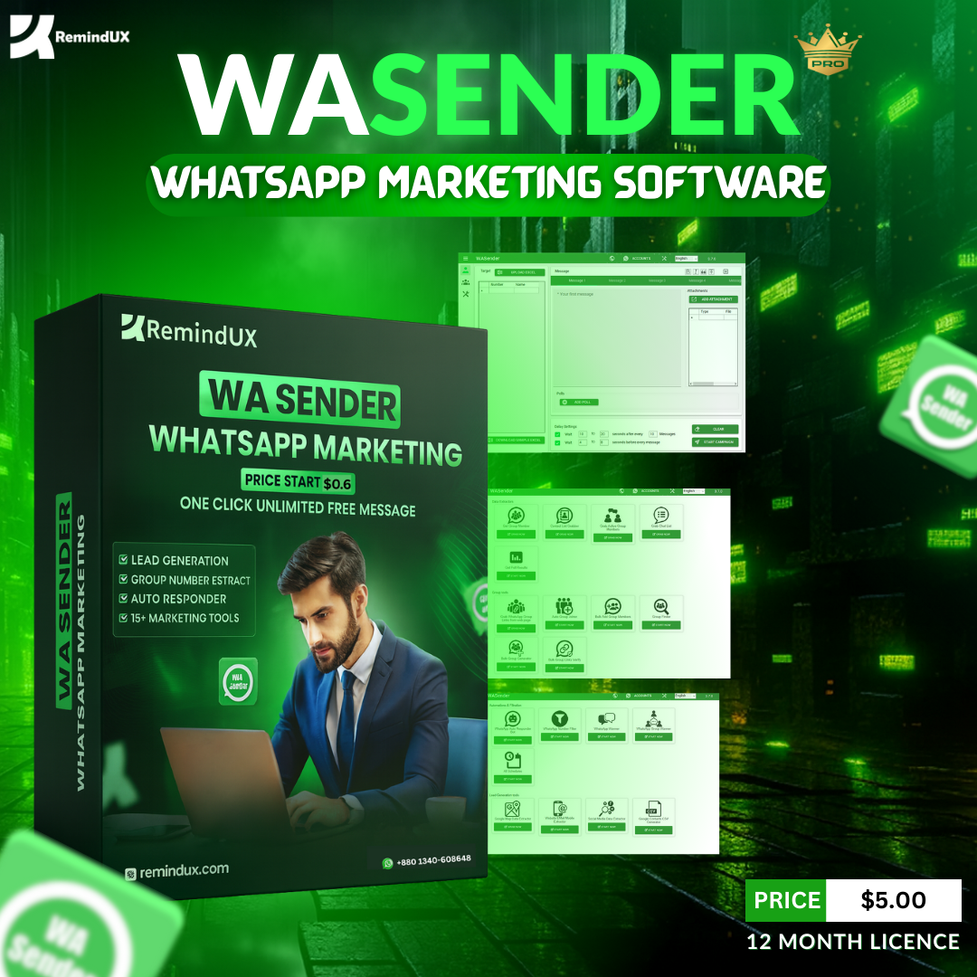 WAsender Pro by Remindux [ 1 Year Premium ]